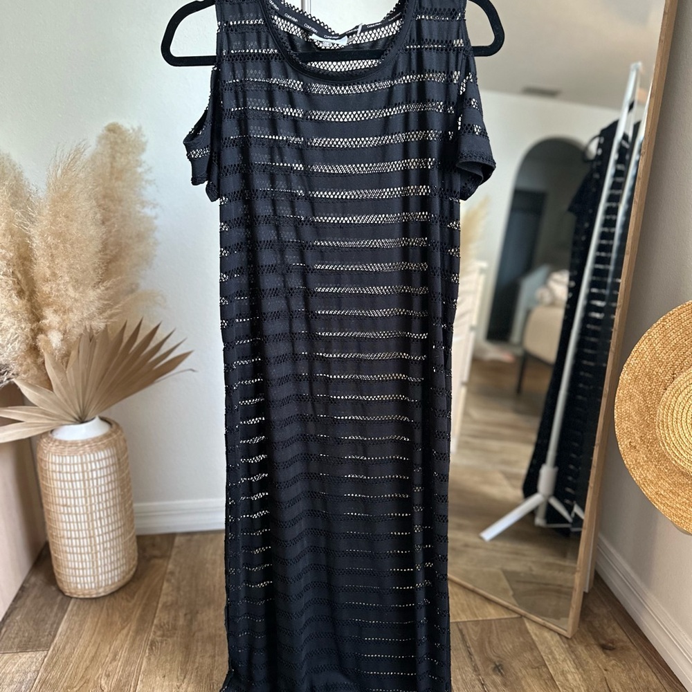 Calvin Klein Black Swim Cover Up Dress